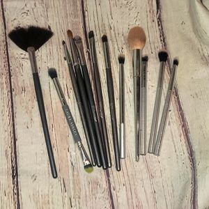 11 random  makeup brushes some new some slightly used